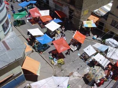 La Paz Calle illampu on a saturday