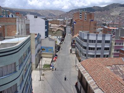 La Paz Calle illampu on a sunday