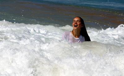 Girl in surf