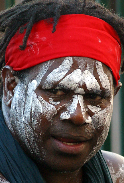 Close up of aboriginal man