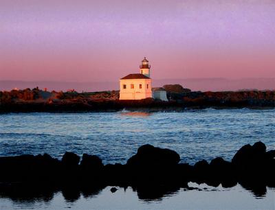 Coquille Lighthouse At Twilight