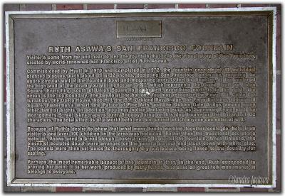 Ruth Asawa Fountain plaque