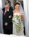 Here comes the bride, with grandfather Charles.