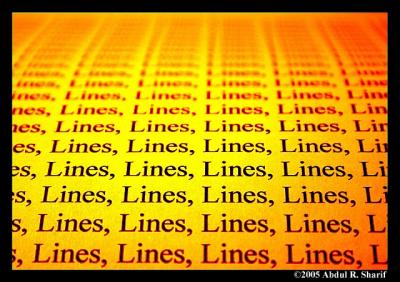 41st entry. March 11, 2005. Paper Lines