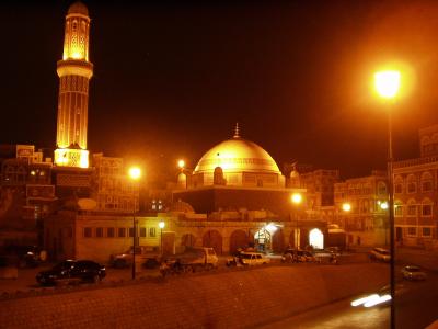 Mosque at night