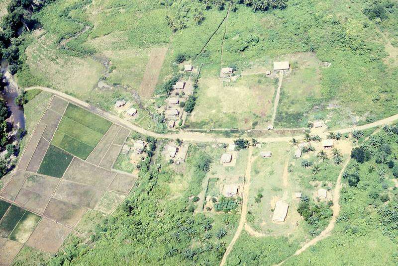 Aerial overview of village center