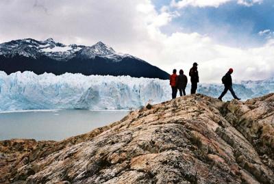 Admirando o glaciar