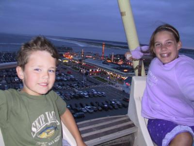 A very high ferris wheel