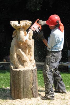 Moose carving
