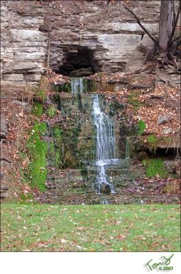 Waterfall  Spook Cave and Campground