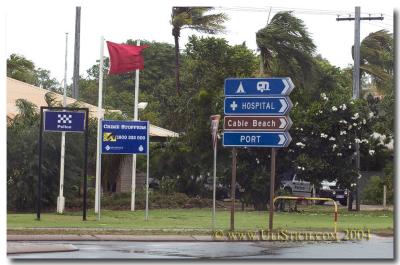 Broome during the Cyclone warning  Red Alert