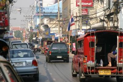 Chiang Mai traffic near Tapae Gate