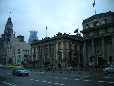 The grand facades of the Bund