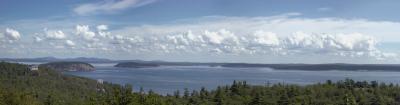 Frenchman Bay looking East from above Bar Harbor