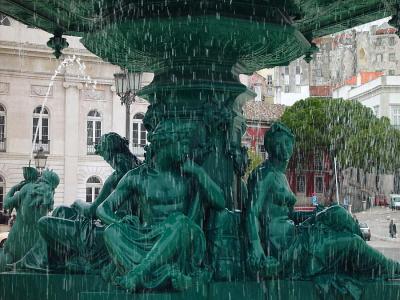 Brunnen auf dem Rossio-Platz