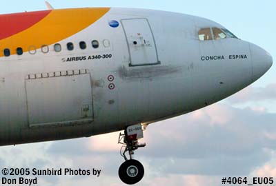 Iberia A340-313 EC-GGS Concha Espina aviation airline stock photo #4064