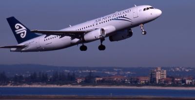 ZK-OJF  Air New Zealand  A320 Takes off  34L.jpg