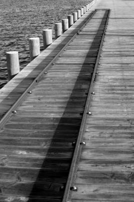 Tracks on dock
