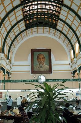 Ho Chi Minh portrait in the post office