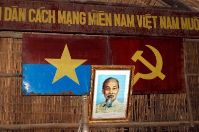 The Viet Cong flag was only half red symbolising the division of the country