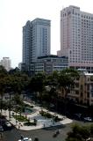 View of central Saigon from the terrace at the Rex Hotel