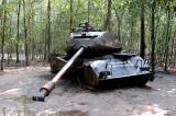 Disabled American tank at Cu Chi