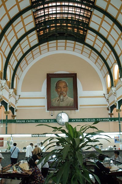 Ho Chi Minh portrait in the post office