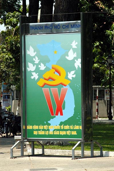 Communist symbols are present in this very capitalistic city