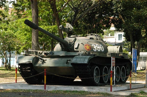 One of the North Vietnamese tanks that broke down the gates on 30 April 1975