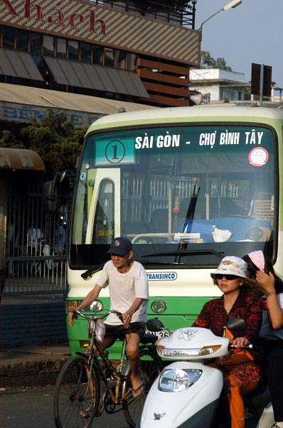 The name Saigon is still used in places like this bus