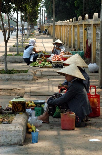 Selling fruit near Tay Ninh