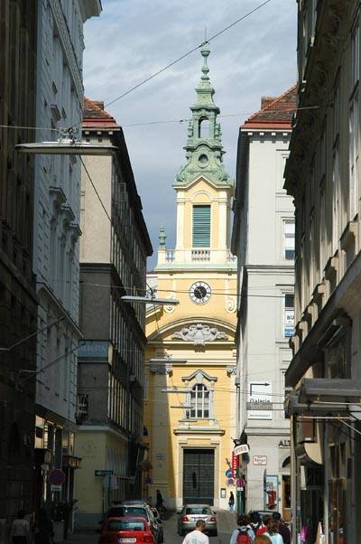 Church at the end of Plankengasse