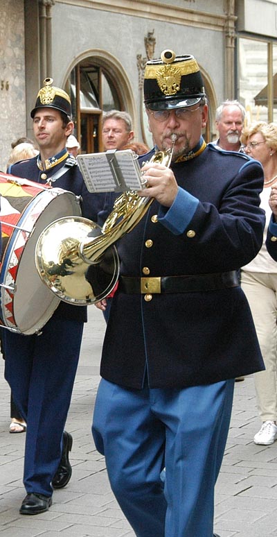 Musician in an old Austrian uniform