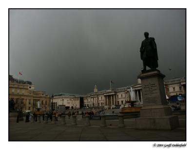 Trafalgar Square - storm brewing
