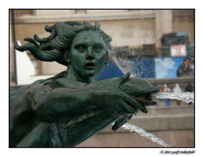 dolphin fountain - Trafalgar Square