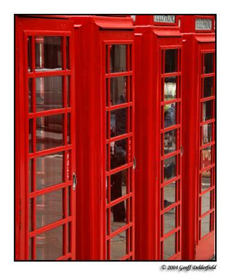Red telephone boxes