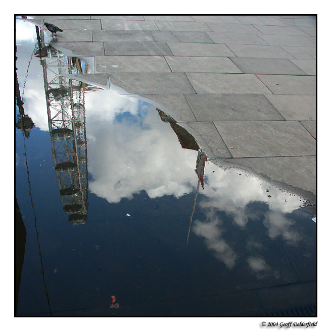 The London Eye reflection