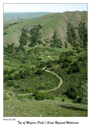 View of the trail down the mountain