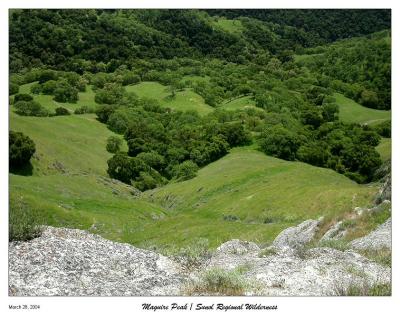 View of the valley below