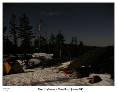 The moon lit camp