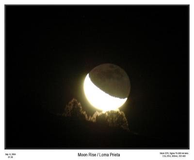 Moon Rise over Loma Prieta Ridge