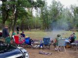 Waterlogged campers drying out