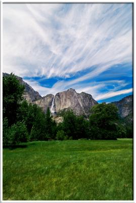 Clouds and Yosemite Falls