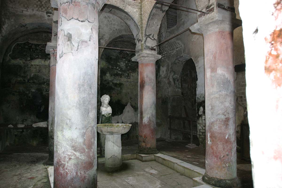 In Herculaneum there are two major public baths excavated so far: The Central Baths and the Suburban Baths. This is inside the S