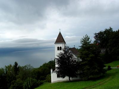 View from a top Mt. Pelerian overlooking Lake Geneva.