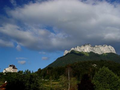 Mt Baret and Chateau Col de Bluffy near Annecy, France.