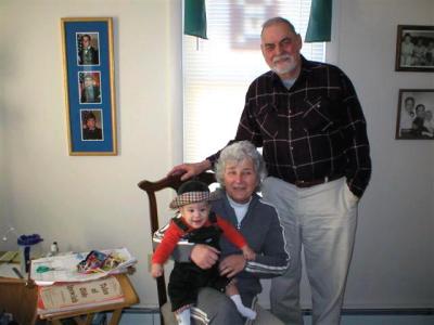 Hunter with his Grandparents