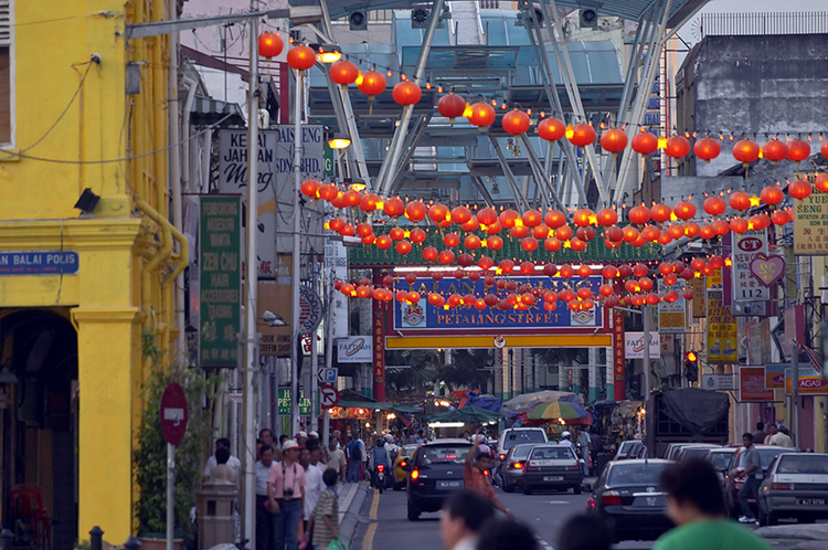 Lanterns at dusk
