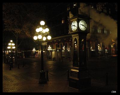 Gastown Steam Clock by Night