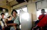 On the train to Ayutthaya
